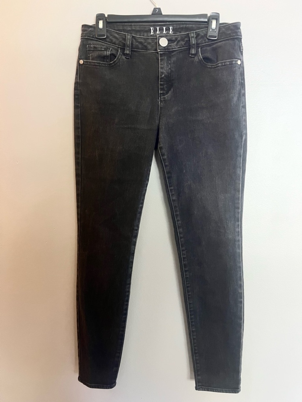 ELLE Washed Black Skinny Jeans